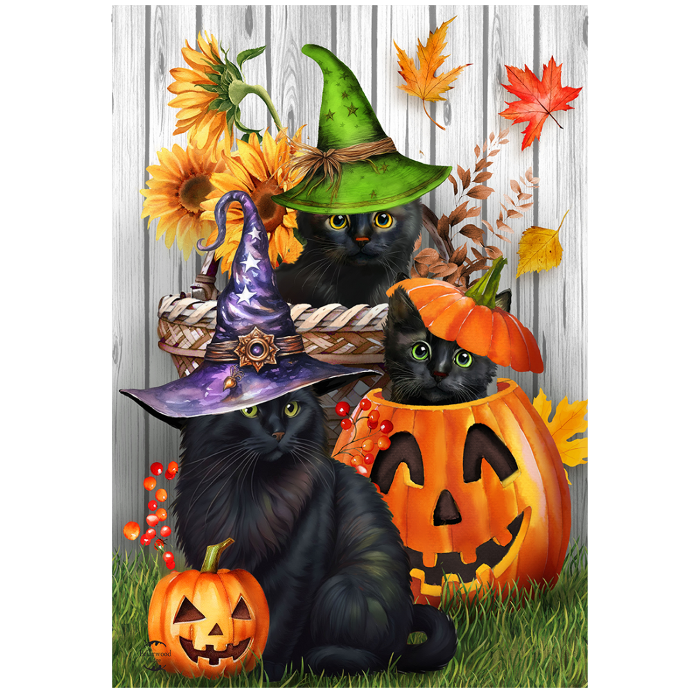 Briarwood Halloween Kittens Garden Flag - 12.5" x 18"