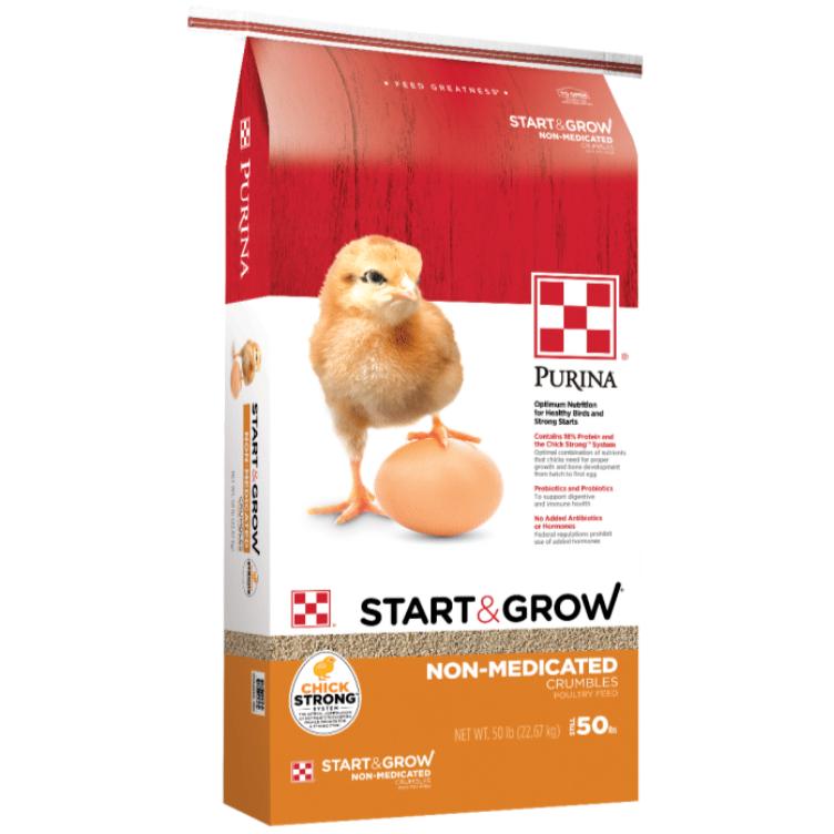 Purina Start & Grow Complete Chick Feed Crumbles - 5, 15, & 50 lb.