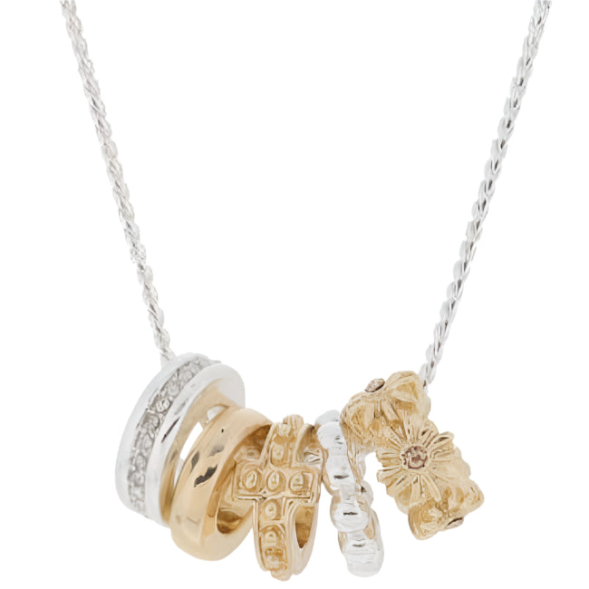 Jane Marie Ring Charm Cluster Necklaces