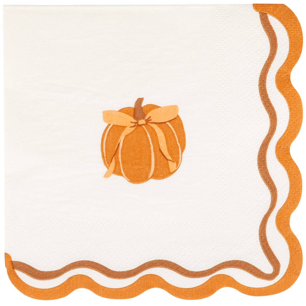 My Mind's Eye Pumpkin Bow Paper Cocktail Napkins - 5" x 5" (24 pc.)