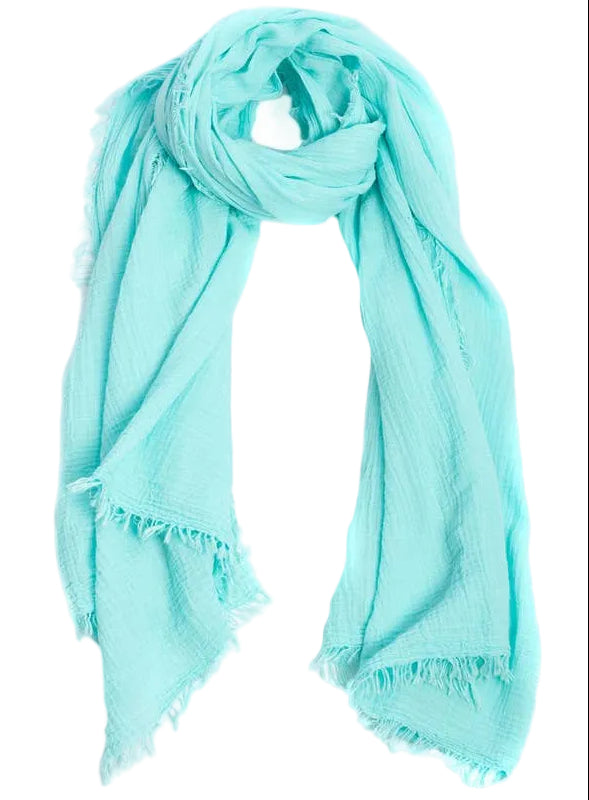 Saachi Cotton Fringed Light Scarves - 39" x 71"