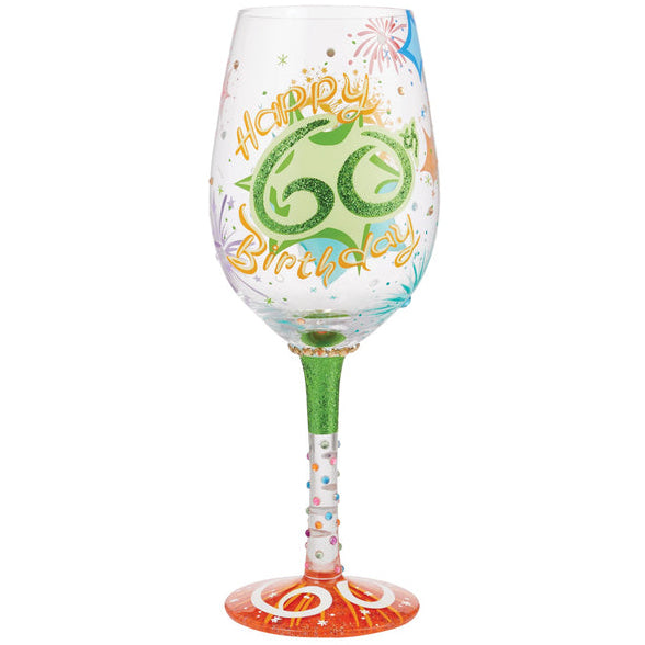 Lolita Hand-Painted Wine Glasses (Birthdays) - 15 oz.