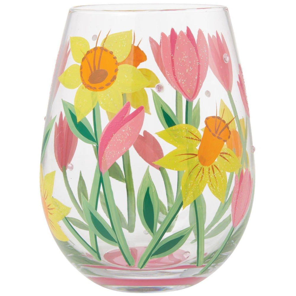 Lolita Hand-Painted Stemless Wine Glasses - 20 oz.