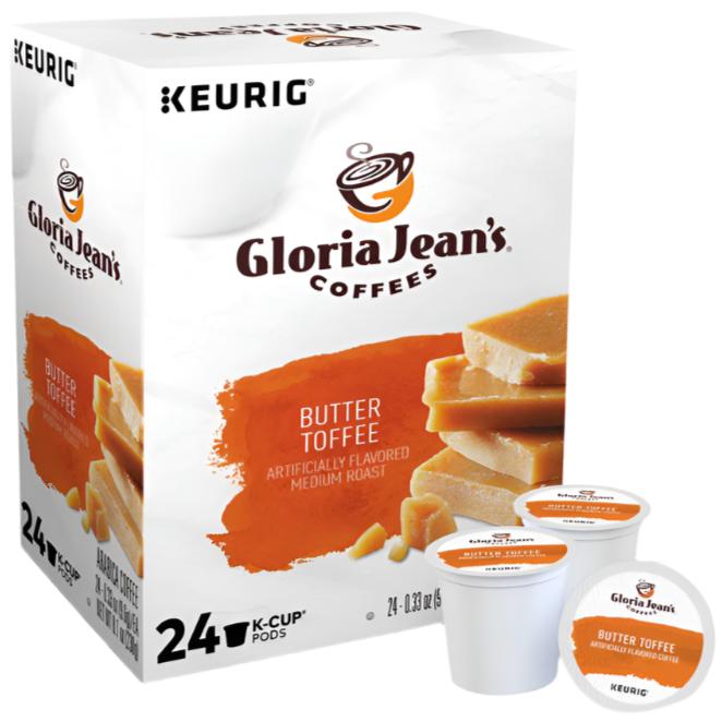 Gloria Jean's Butter Toffee Coffee K-Cups - 24 pc.