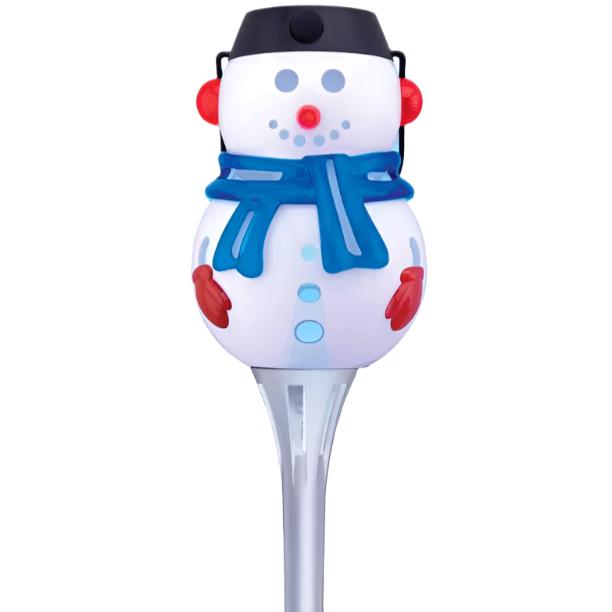 Shimmering Snowman Flameless Flickering Pathway Light - 36"