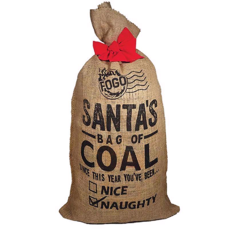 Santa's "Bag of Coal" BBQ Charcoal Gift Bag
