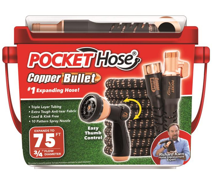 Pocket Hose Copper Bullet 3/4" Expandable Garden Hose