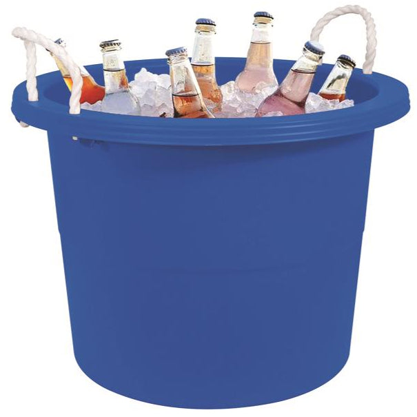 Gracious Living Round Party Tote (Blue) - 17.8 gal.