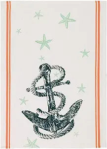 Anchor and Sea Star Kitchen Hand Towel