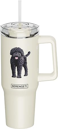 Serengeti Stainless Steel Dog Pattern Insulated Travel Mug - 40 oz.