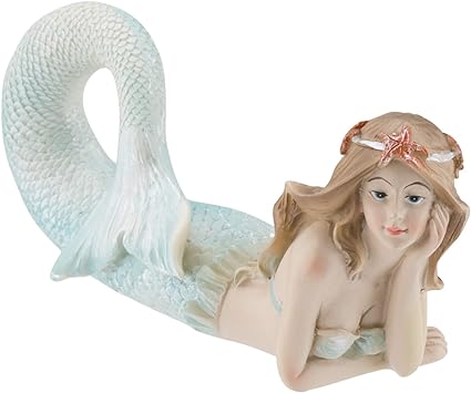Laying Mermaid Figure - Teal