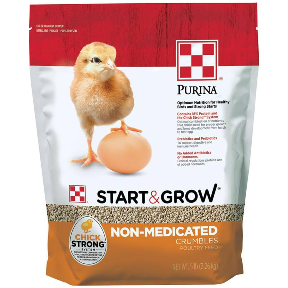 Purina Start & Grow Complete Chick Feed Crumbles - 5, 15, & 50 lb.