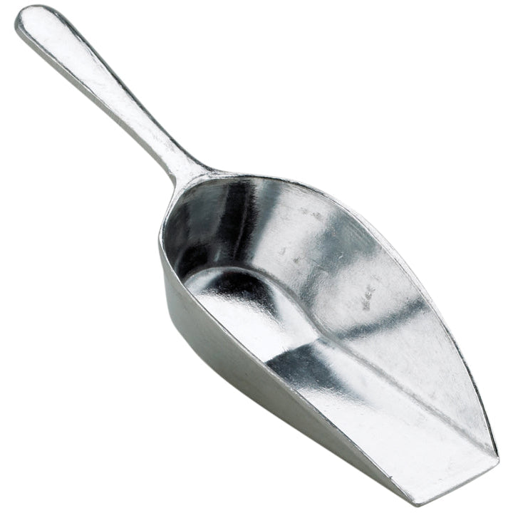 Harold's Kitchen Aluminum Flat-Bottom Food Scoop - 4.5"