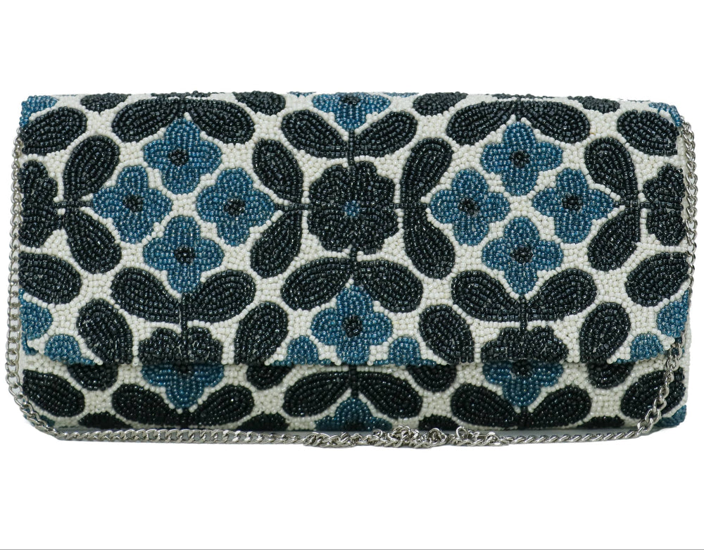 Tiana Designs Handmade Mini Beaded Clutch Bag - 6.5" x 4.25"