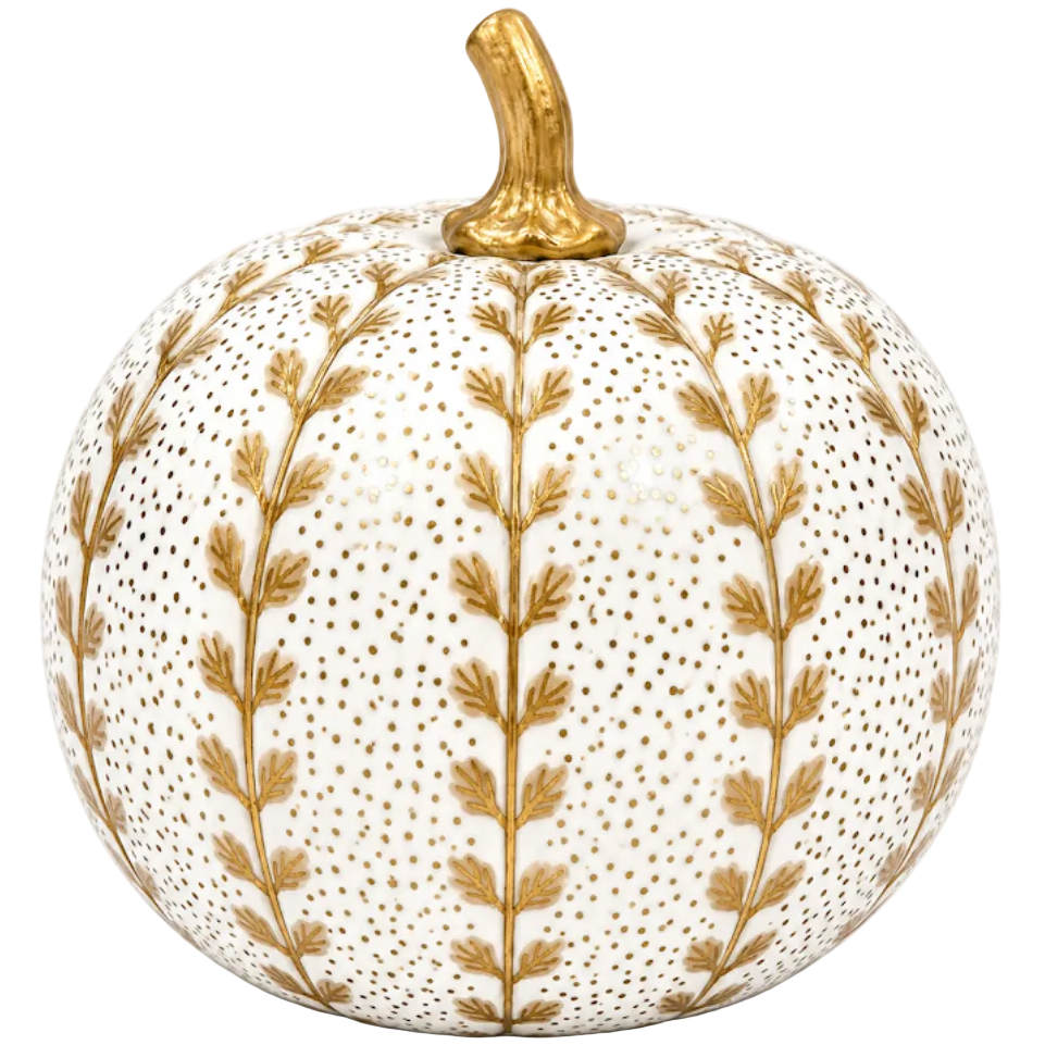 Enchanted Home Hand-Painted Metal Spring Pumpkin - 4" & 6"
