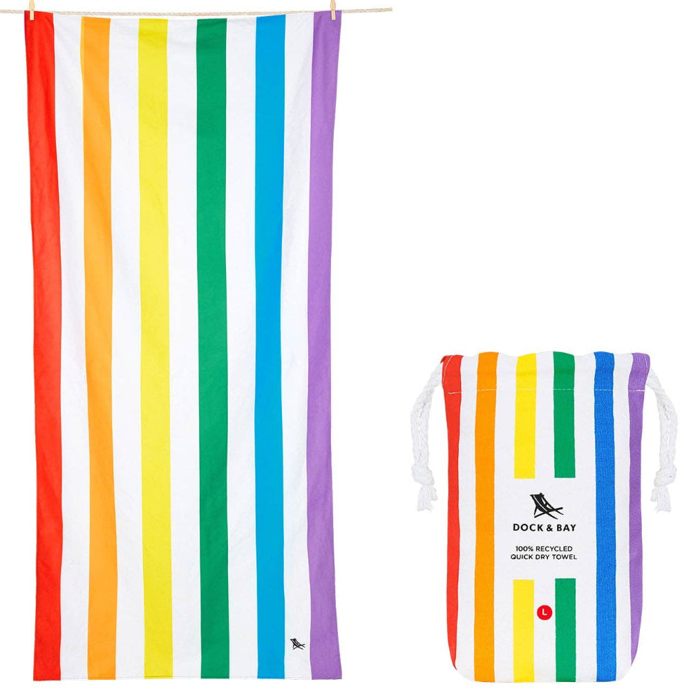 Dock & Bay Quick-Dry Cabana Stripe Beach Towels - 63" x 35"