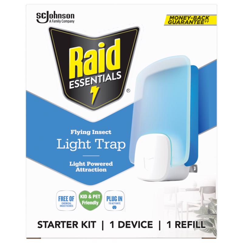 Raid Essentials Flying Insect Light Trap Kit & Refills