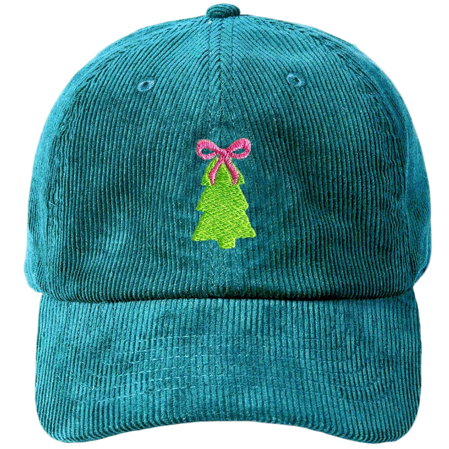 Viv & Lou Corduroy Christmas Tree & Bow Hat