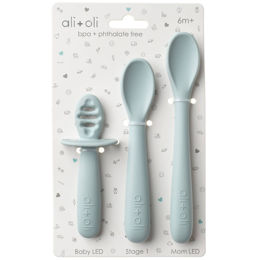 Ali + Oli Silicone Baby Spoon Set - 3 pc.