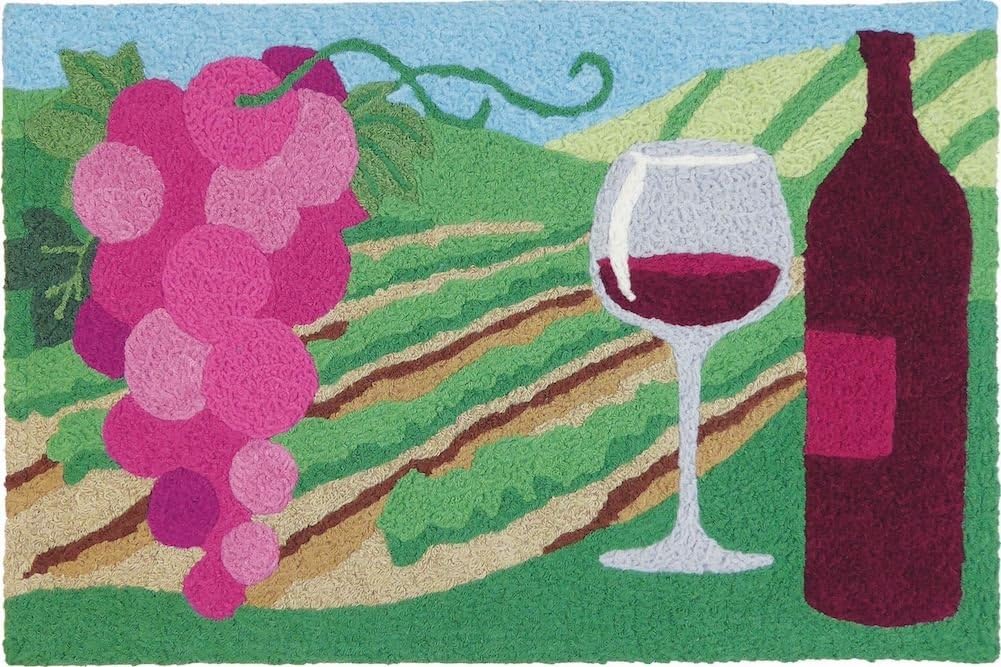 Jellybean Merlot Valley Wine Rug - 21" x 33"