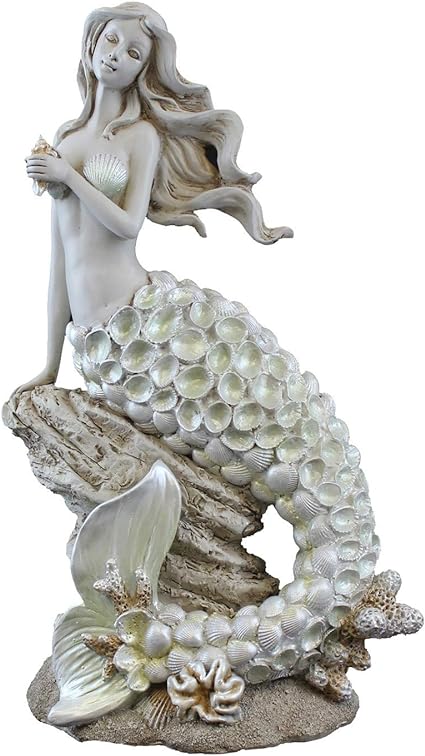 Mermaid Figure On Rock - Medium