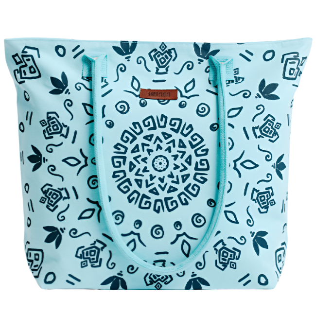 Sand Cloud Cotton Canvas Beach Tote - 16" x 20"