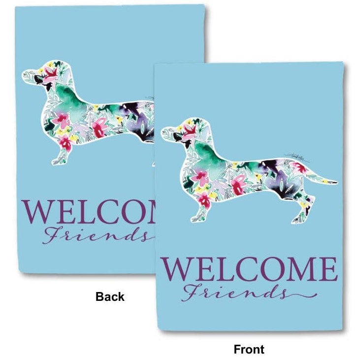 Amanda Klein Double-Sided Polyester "Welcome" Garden Flags - 12" x 18"