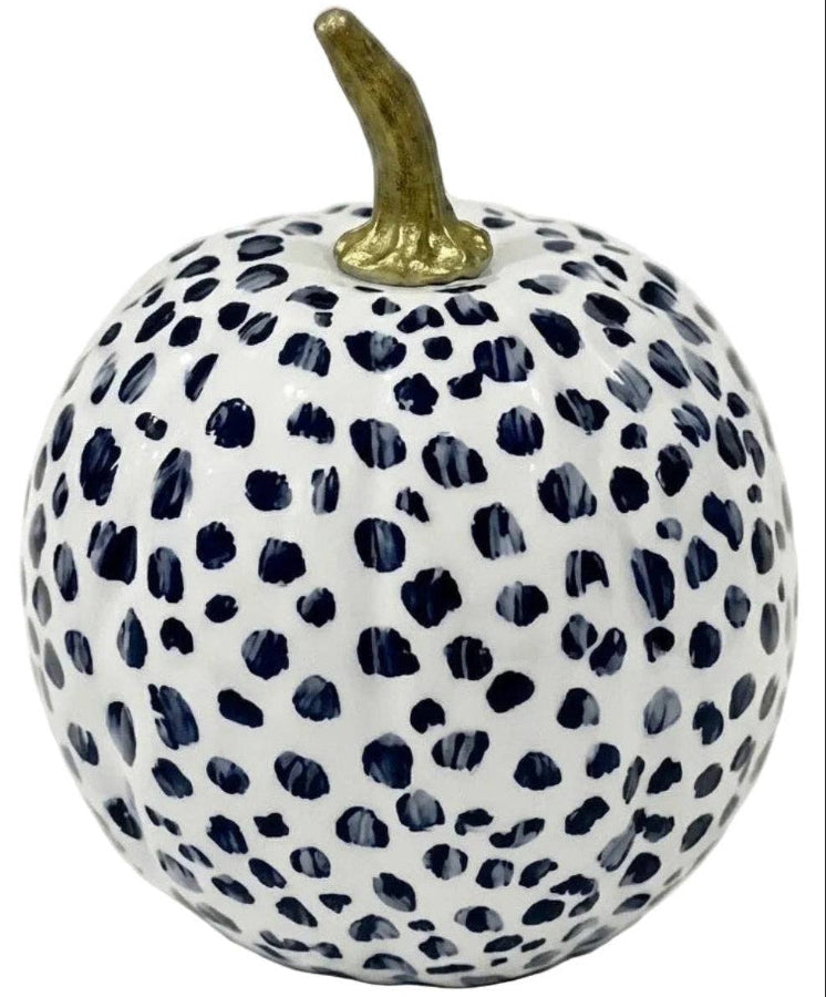 Enchanted Home Hand-Painted Metal Speckled Pumpkin - 4"