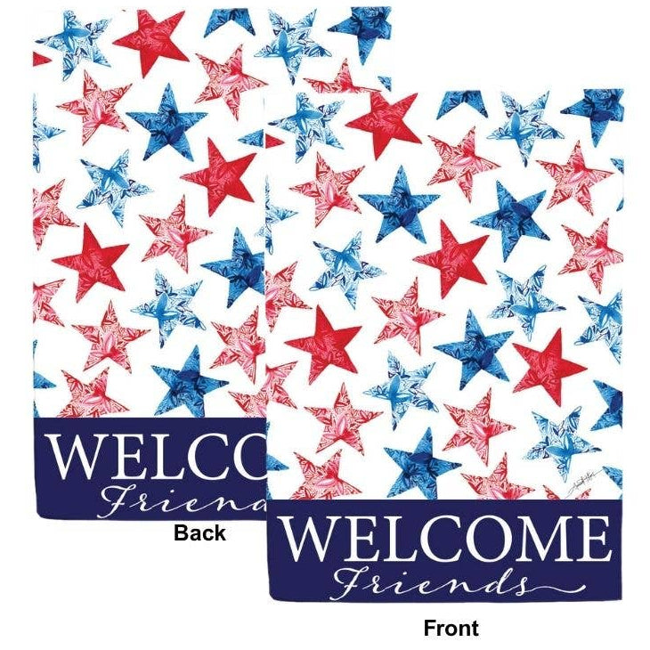 Amanda Klein Double-Sided Polyester "Welcome" Garden Flags - 12" x 18"