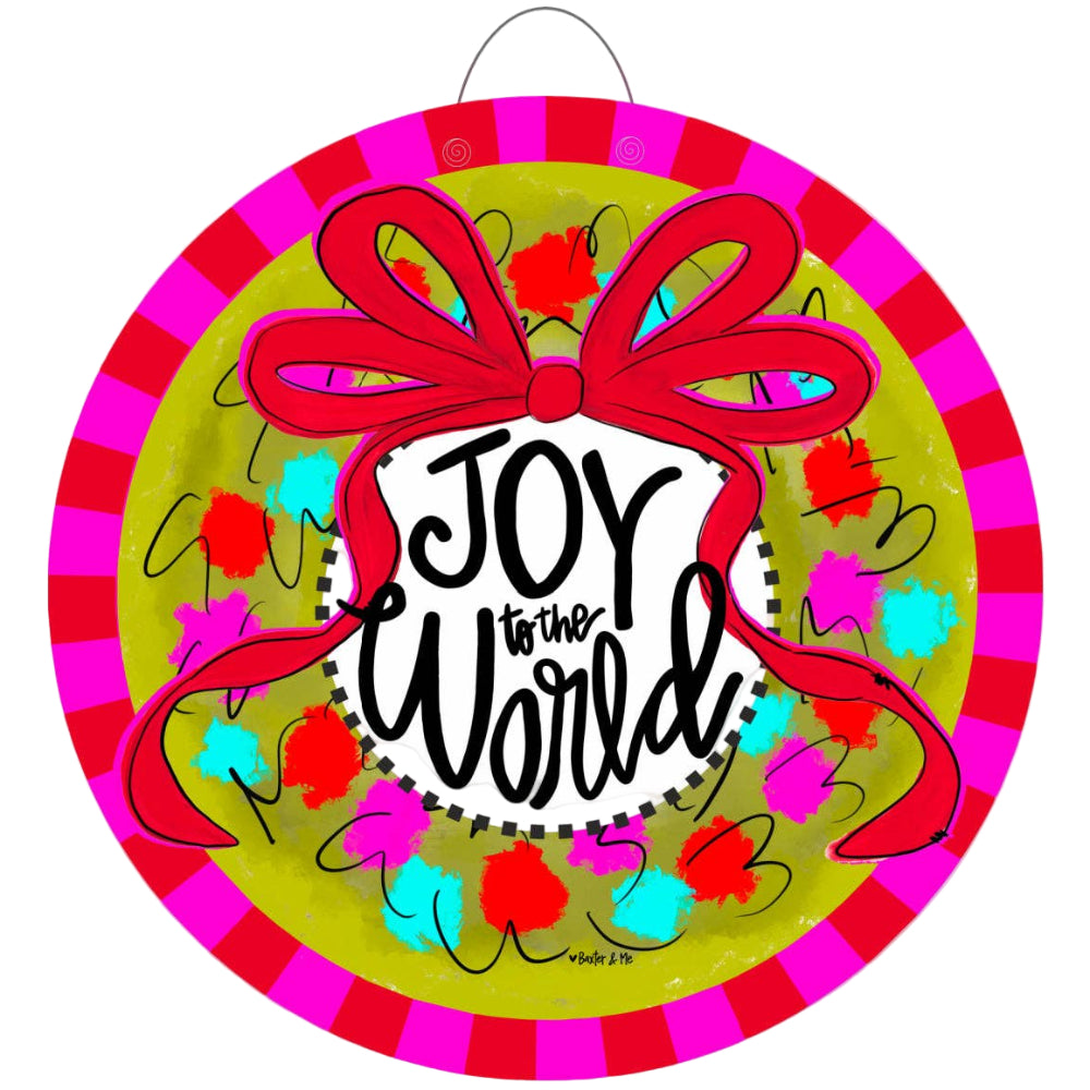 Baxter & Me "Joy to the World" Door Hanger - 23"