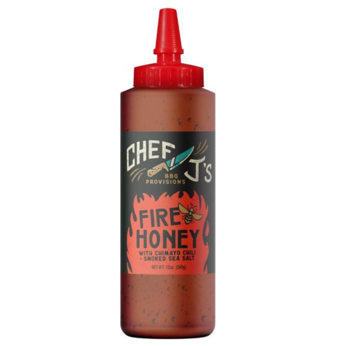 Chef J's BBQ Provisions Sweet & Spicy Fire Honey Sauce - 12 oz.