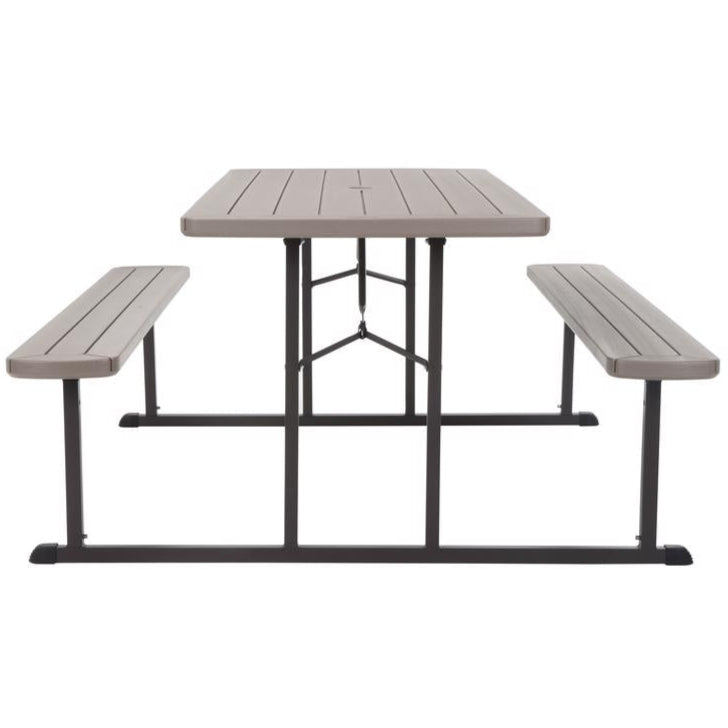 Cosco Folding Plastic Picnic Table (Brown) - 6'
