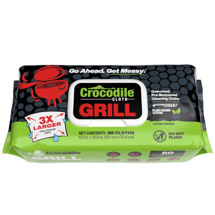 Crocodile Cloth XL Moistened Grill Cleaning Wipes - 80 pc.