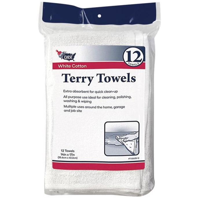 Paint USA Cotton Terry Towels - 14" x 17" (12 pc.)