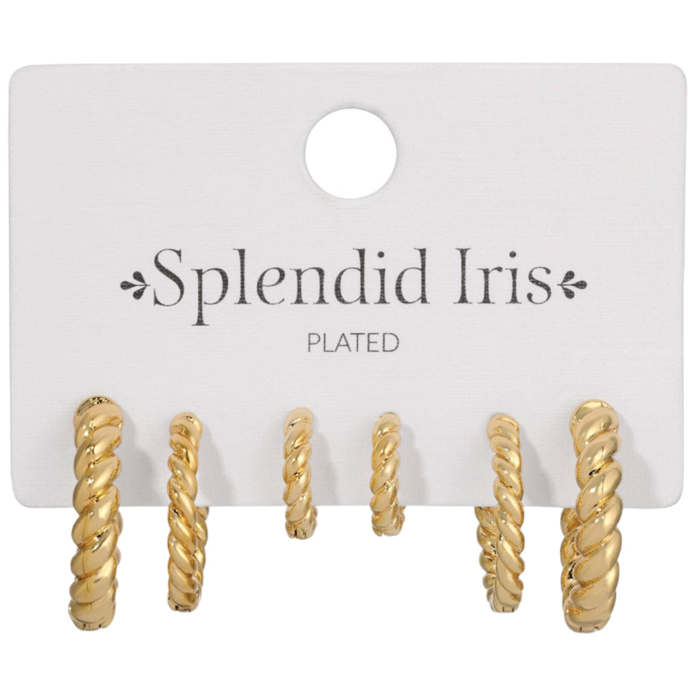 Splendid Iris Huggies Hoop Earrings - 3 pc.