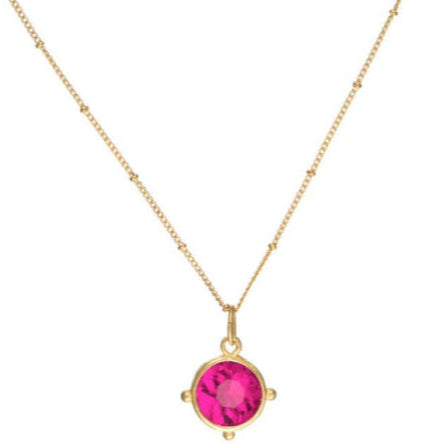 Susan Shaw Coupe Gold Chain & Crystal Dainty Necklace