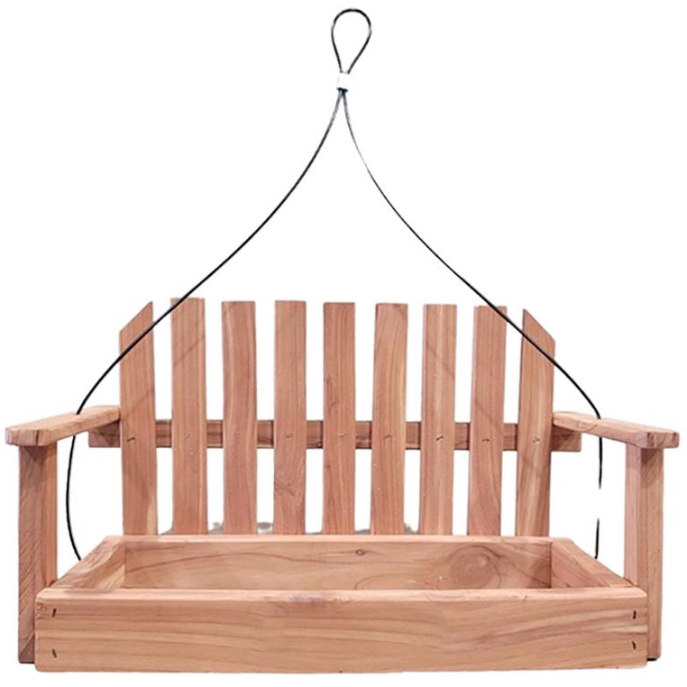 Valley Splendor Cedarwood Porch Swing Bird Feeder