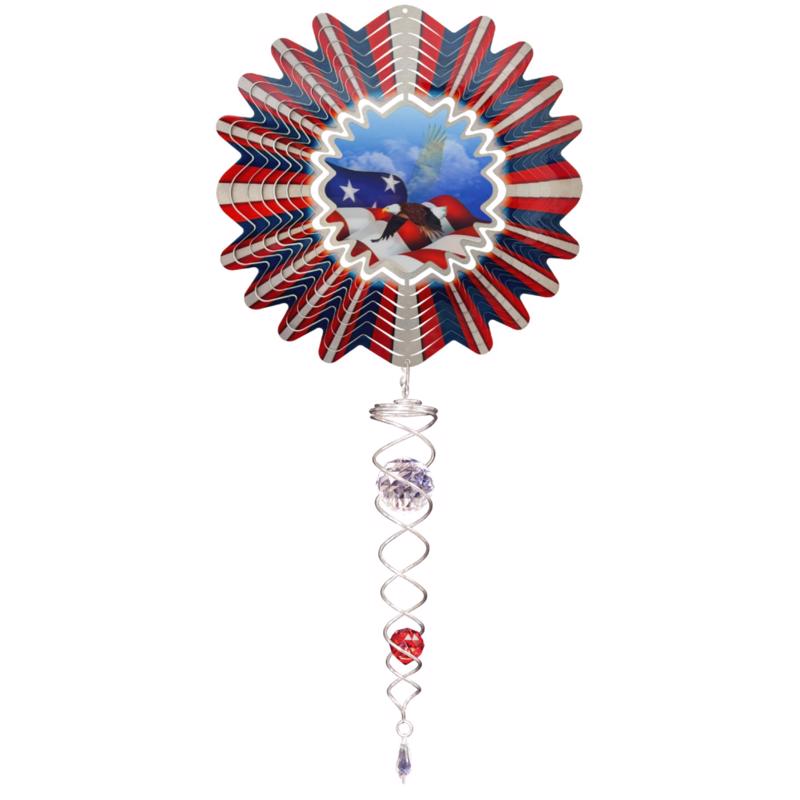 Spinfinity Stainless Steel Mini Wind Spinners w/ Twister Tail - 14"