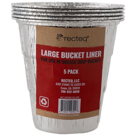 Recteq Aluminum Grease Bucket Liners - 5 pc.