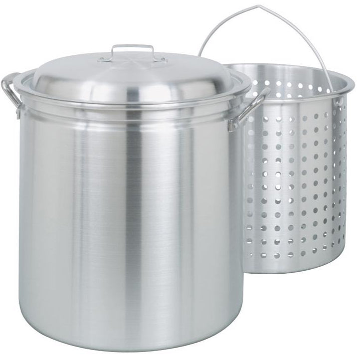 Bayou Classic Aluminum Stockpot w/ Inner Basket - 60 qt.