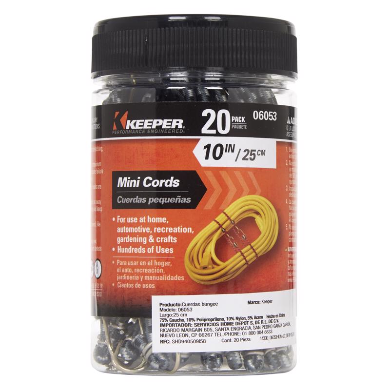 Keeper Braided Bungee Cords - Bare Hook