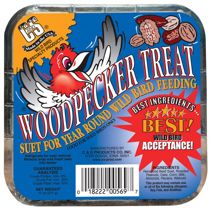 C&S Woodpecker Treat Suet - 11 oz.