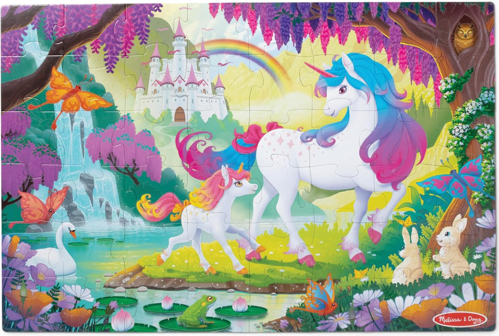 Melissa & Doug Glow-in-the-Dark Unicorn Floor Puzzle - 48 pc.