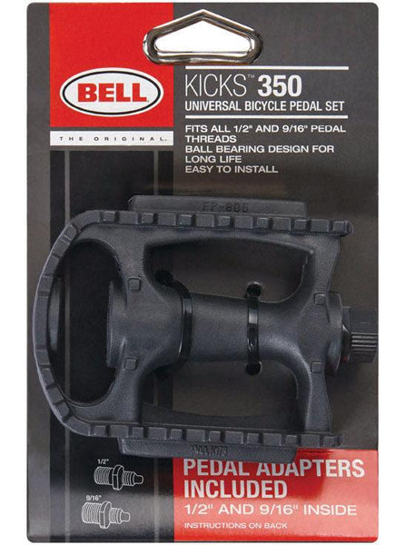 Pédales De Vélo Universelles Bell Kicks 350 - Noir, Adaptées Pédales De Vélo Universelles Bell Kicks 350 - Noir, Adaptées