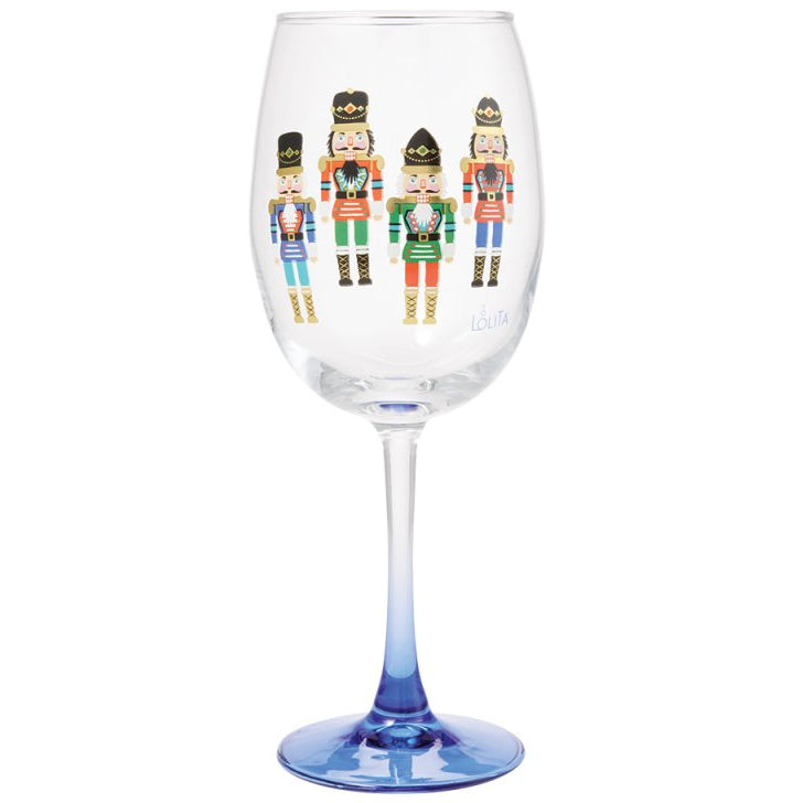 Lolita Hand-Painted Nutcracker Wine Glass - 15 oz.