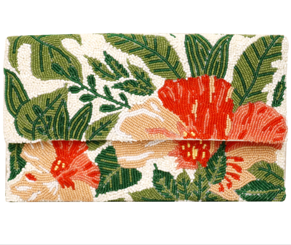 Tiana Designs Handmade Beaded Clutch Bag - 6.5" x 10.3"