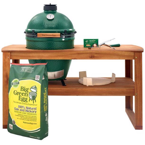 Big Green Egg Large EGG Grill & Acacia Table Package