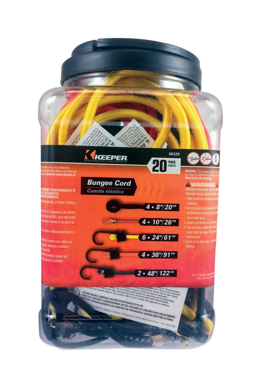 Keeper Braided Ultra Bungee Cords - Steel Core Hook