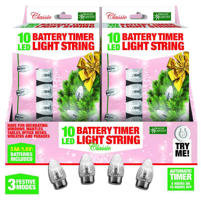 Magic Seasons LED String Christmas Lights - 7.5' (10 Lights)