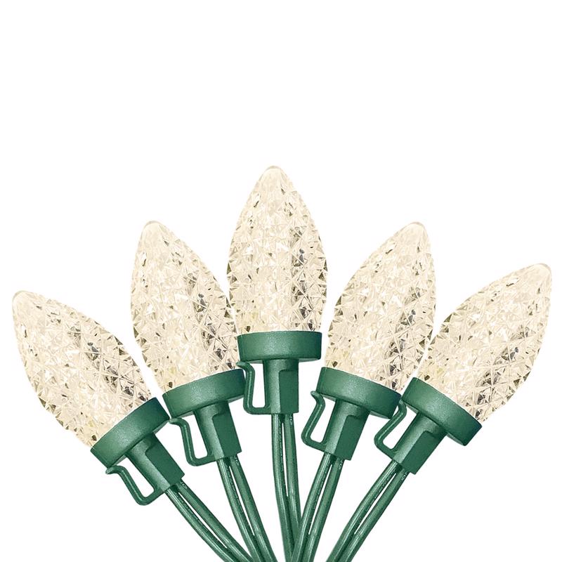 Celebrations Gold LED C9 Faceted Christmas Lights - 16' (25 Lights)